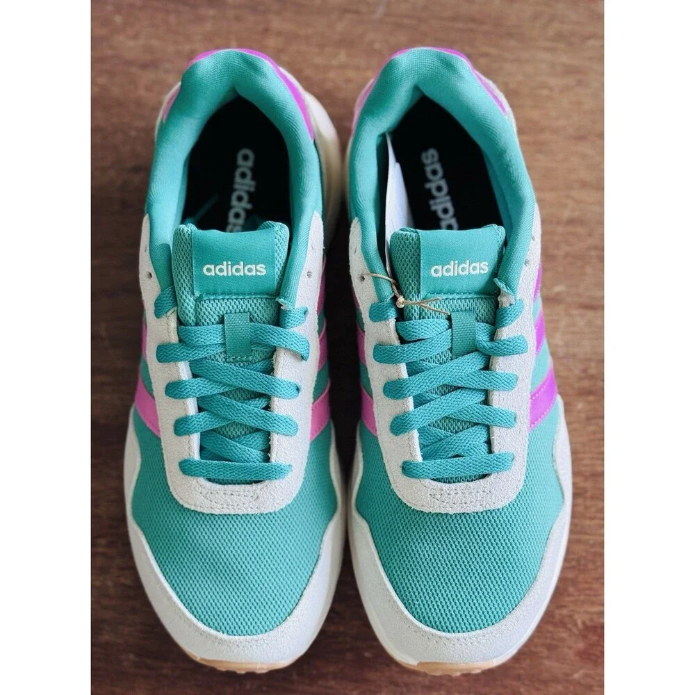 Women’s Size 8.5 adidas Run 60s 4.0 Semi Court Green Bliss Pink JR6631 NIB